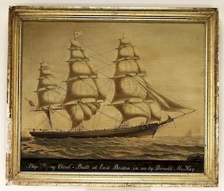 Foster Bro Boston Flying Cloud Maritime Lithograph