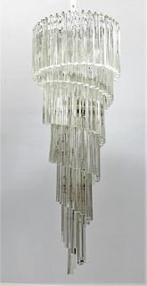FINE Italian Venini Crystal Art Glass Chandelier