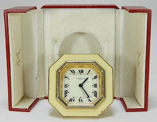 Cartier Paris Les Must Sapphire Enamel Alarm Clock