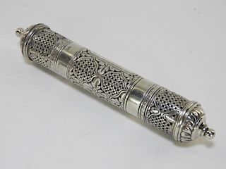 FINE Islamic 900 Silver Mezuzah Torah Holder