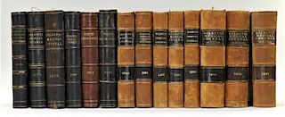 14 19C Eclectic Medical Journal Leatherbound Books