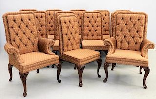 12 John Widdicomb Carved Shell Parsons Chairs