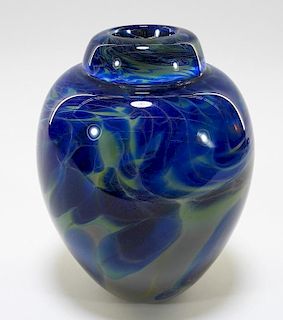 Marie Glossop Atlantic Glass Studio Art Glass Vase