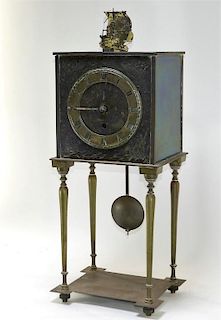 18C. Continental Brass Automaton Ship Clock