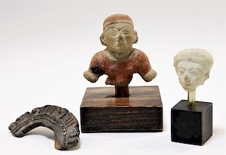 3 Pre-Columbian Pottery Figural Fragments