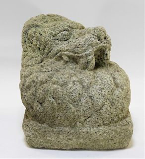 Chinese Carved Limestone Dragon Figure Sculpture