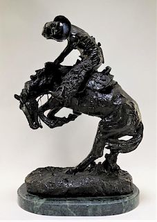 Aft. Frederick Remington Bronze Horse Rider Figure
