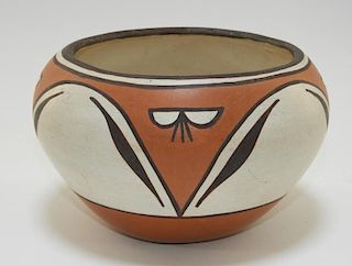 Gladys Paquin Native American Art Pottery Bowl