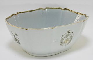 Chinese Export Pseudo Armorial Porcelain Bowl