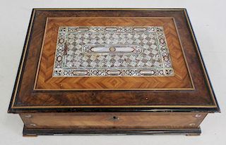 Antique Satinwood and Mother Of Pearl Inlaid Box.