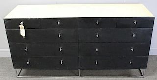 MIDCENTURY Rougier Chrome and Lacquered Dresser