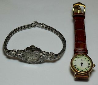 JEWELRY. Ladies Gold Watch Grouping.
