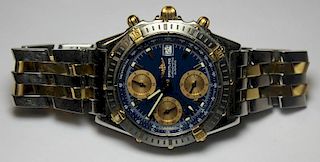 JEWELRY. Men's Breitling Two-Tone Watch No. B13352