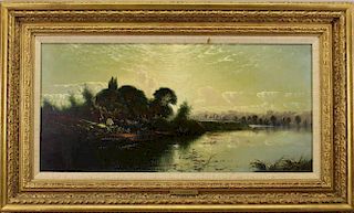 "River Landscape" Edwin Boddington Jr (1836-1905)