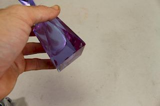 20th C. Violet Glass Perfume Bottle