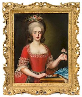 Follower of Antoine Vestier, (Second Half 18th Century), Portrait of a Lady