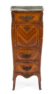 * A Louis XV Style Diminutive Secretaire a Abattant Height 49 1/2 x width 20 x depth 13 1/2 inches.