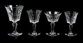 A Baccarat Cut Glass Stemware Service Height of water goblet 6 1/2 inches.
