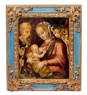 Florentine School, (Probably 15th/16th Century), Holy Family with Angels