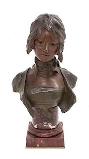 * Georges van der Straeten, (Belgian, 1856-1928), Bust of a Woman