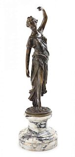 * A Continental Bronze Figure Height 15 3/8 inches.