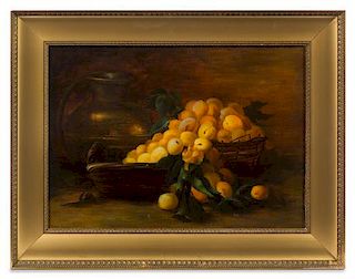 * Artist Unknown, (19th Century), Still Life with Apricots, 1912