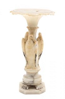A Continental Alabaster Lamp Height 16 1/2 inches.
