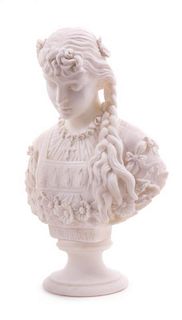 * An Italian Marble Bust Height 17 inches.