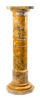 * A Continental Marble Pedestal Height 40 3/8 inches.
