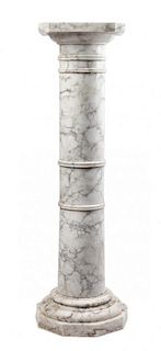 * A Continental Marble Pedestal Height 39 5/8 inches.