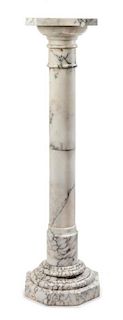 * A Continental Marble Pedestal Height 35 3/4 inches.