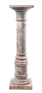 * A Continental Marble Pedestal Height 39 1/8 inches.