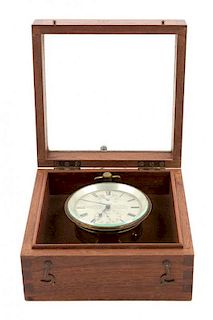 An English Two-Day Ship's Chronometer Diameter of chronometer 4 3/8 inches.