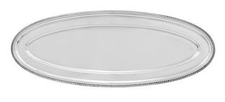 * A French Silver-Plate Fish Platter, Christofle, Paris, 20th Century, Malmaison pattern.