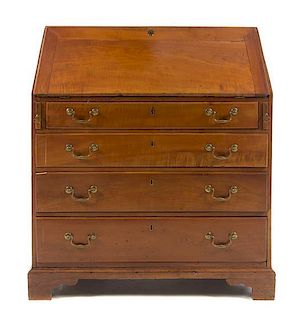 An American Slant-Front Secretary Height 41 x width 36 x depth 20 1/2 inches.