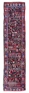 A Persian Malayer Wool Runner 14 feet 5 inches x 3 feet 10 inches.
