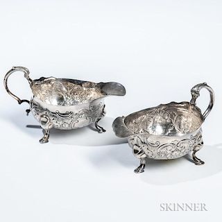 Pair of George III Sterling Silver Sauceboats