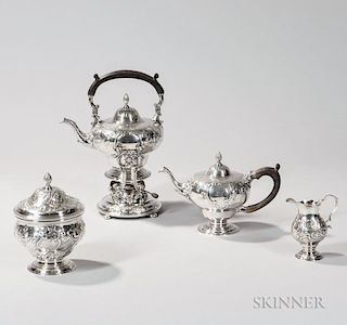 Four-piece Gorham Sterling Silver Tea Service