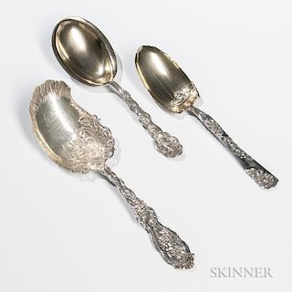 Three American Sterling Silver Serving Pieces