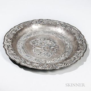 Spanish or Portuguese Colonial Silver Charger
