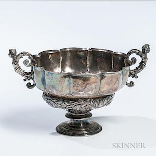 Spanish Colonial Two-handled Silver Bowl