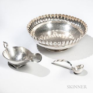 Three Pieces of Mexican Sterling Silver Tableware