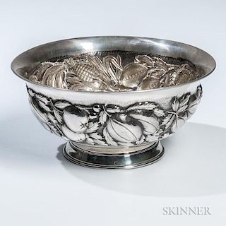 South American .900 Silver Center Bowl
