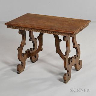 Baroque-style Fruitwood Side Table