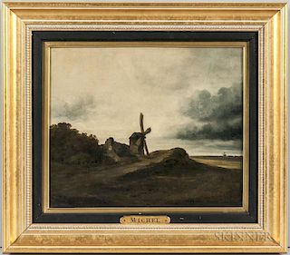 Attributed to Georges Michel (French, 1763-1843)      Landscape with Windmill