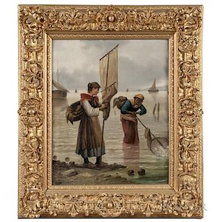 H. La Croix (French, 19th Century)      French Crevettes Fishers