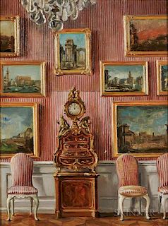 William Bruce Ellis Ranken (British, 1881-1941)      Two Interior Views: Dresden Vases at Sans Souci