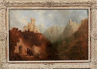 James Baker Pyne (British, 1800-1870)      Castle at Chillon