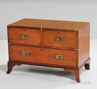 Victorian Mahogany Campaign Low Chest