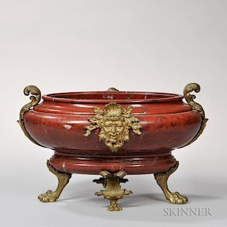 Gilt-bronze-mounted Marble Center Bowl